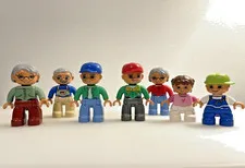 LEGO DUPLO Family / Town People Figures – Lot of 7, grandparents, children