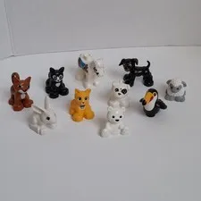 LEGO DUPLO Animals Lot Of 10 Figures Cats Dogs Horse Toucan Rabbit 