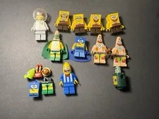 LEGO SpongeBob Minifigure Lot Includes Patrick Sandy Cheeks Plankton And More