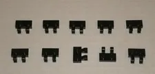 LEGO NEW 1x2 Black Plate With Horizontal Clips (10x) 4556158 Brick 60470