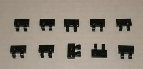 LEGO NEW 1x2 Black Plate With Horizontal Clips (10x) 4556158 Brick 60470