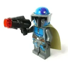 LEGO® Minifigure Mandalorian Tribe Warrior Male w Cape DK Azure Helmet sw1080