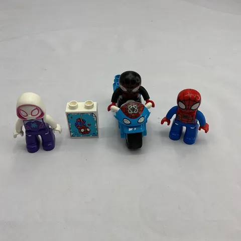 Duplo Spidey Lot 3 Marvel SPIDER-MAN Peter Parker Motorcycle
