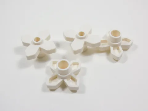 LEGO Lot of 4 White Flowers Plants 4 Petals Minifig S4
