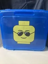 Lego Iris container Storage Case Blue used  (sold as is)