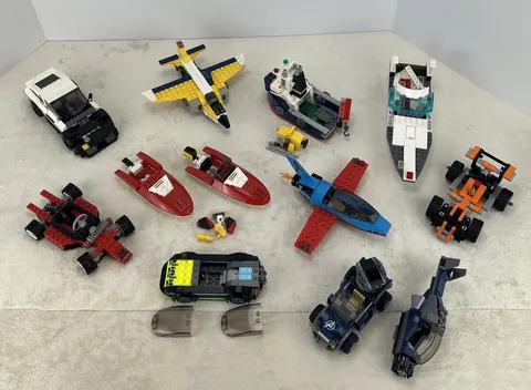 Lego Sets Lot Of Miscellaneous Incomplete Boats Cars Planes