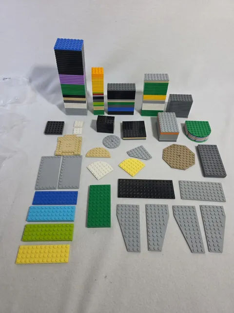 LEGO Mixed Plates Lot 53 Pc - 6x6 Base Plates Tiles & 12x3 Wedge Wings