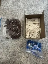 Bulk Lego Whites, Browns, Blues 9x6x4