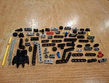LEGO Technic Parts Bulk Lot Beams and Connectors and Gears Multicolor Plastic