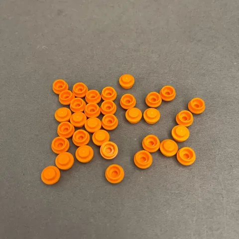 Lego 6141 30057 4073 28626 Orange Replacement Parts Pieces Lot of 34