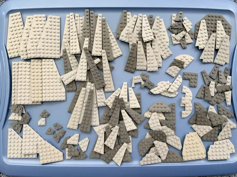 LEGO LOT 125 LIGHT DARK BLUISH GRAY WEDGE WING PLATES 12X3 8X3 6X3 3X2 4X2 MORE