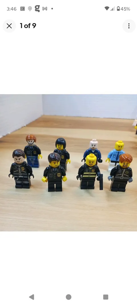 Lego Minifigure Police Security Figures  Lego Mixed Lot Of 8