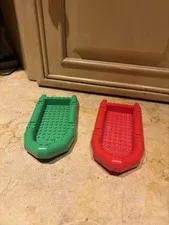 LEGO Large Boat rubber Raft Lot of 2- #62812- Green and Red