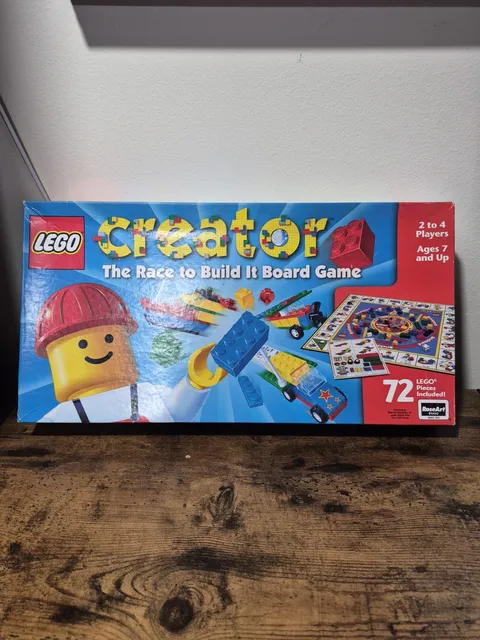 Vintage LEGO CREATOR The Race To Build It Board Game 100% Complete Set