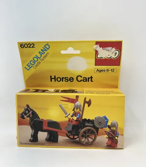 Vintage LEGO 6022 Legoland Castle System HORSE CART (6022) SEALED.