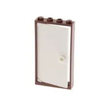 1x Lego Door Frame 1x4x6 Red Brown Door Leaf White House 4611164 60616 60596