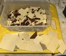 LEGO  Different Shades Of Brown & Tan Parts Blocks Large Mixed Lot,Ton Of Plates
