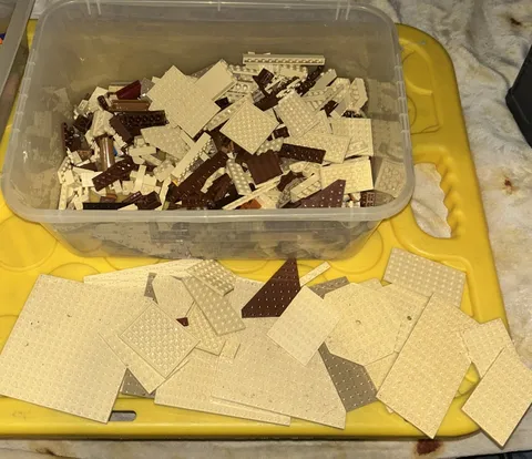 LEGO  Different Shades Of Brown & Tan Parts Blocks Large Mixed Lot,Ton Of Plates