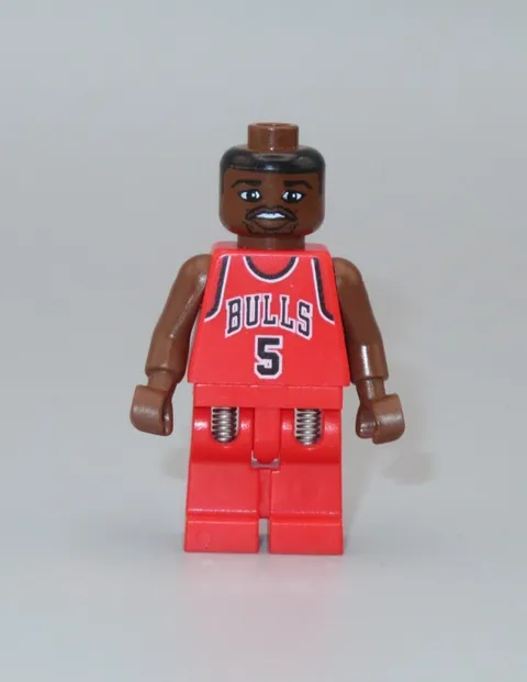 LEGO NBA Jalen Rose  # 5 Chicago Bulls basketball red jersey minifigure 3566