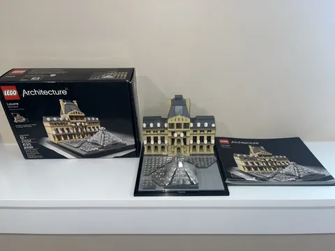 LEGO 21024 Architecture Louvre Retired 99% Complete w/ Instructions and box.