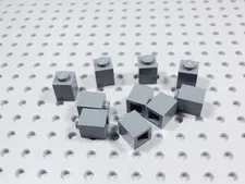 LEGO Lot of 10 Dark Bluish Gray 1x1 Bricks BE