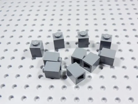 LEGO Lot of 10 Dark Bluish Gray 1x1 Bricks BE