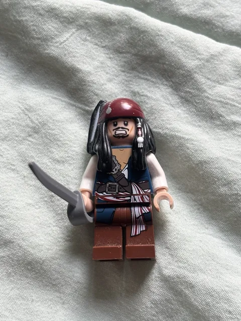 LEGO Captain Jack Sparrow Minifigure with Sword Pirates of the Caribbean