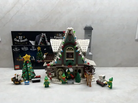 LEGO Icons Elf Club House (10275) 100% Complete with Manuals (Winter Village)