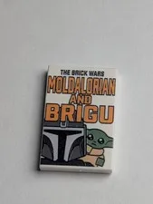 Mandalorian and GRogu Parody Movie Custom printed original LEGO® brick 2x2 tile