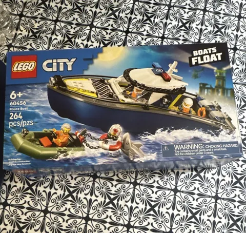 LEGO City Police Boat 60456 Building Set, 264 Pieces (Boats Float) unopened!