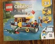 LEGO Creator 3-in-1 31093 Riverside Houseboat 396pc Complete, No Box