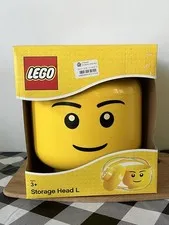LARGE  LEGO  BOY  HEAD STORAGE  CONTAINER  New