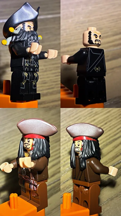 LEGO Pirates of the Caribbean Lot: Blackbeard, Barbosa, Coachmen, Jack Sparrow