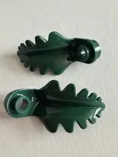 LOT 100 BRAND NEW LEGO DARK GREEN Plant Curved Upright Leaf Tree Leaves Pieces