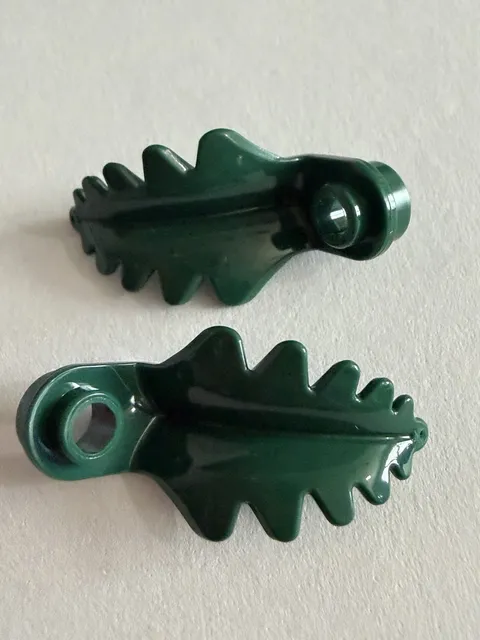 LOT 100 BRAND NEW LEGO DARK GREEN Plant Curved Upright Leaf Tree Leaves Pieces