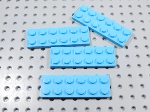 LEGO Lot of 4 Medium Azure 2x6 Plates BM