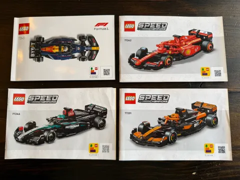 Lego Speed Champions F1 2024 Models Instructions Manuals - Lot Of 4 - NO LEGOS