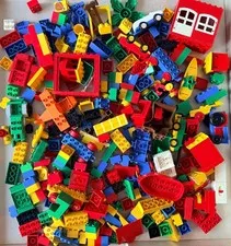 Vintage 1990s LEGO DUPLO Bricks & Loose Pieces 8 LBS Lot Vehicles Buildings MORE