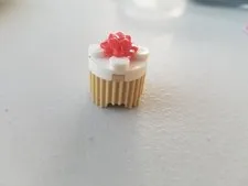 Lego Minifigure Cupcake With Rose Flower Kitchen Dessert Sweets