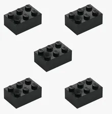5 New LEGO Black 2x3 Bricks 3002 building blocks brick block 3x2 300226