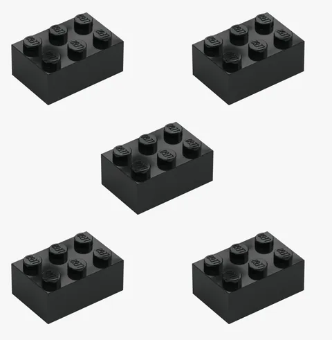 5 New LEGO Black 2x3 Bricks 3002 building blocks brick block 3x2 300226
