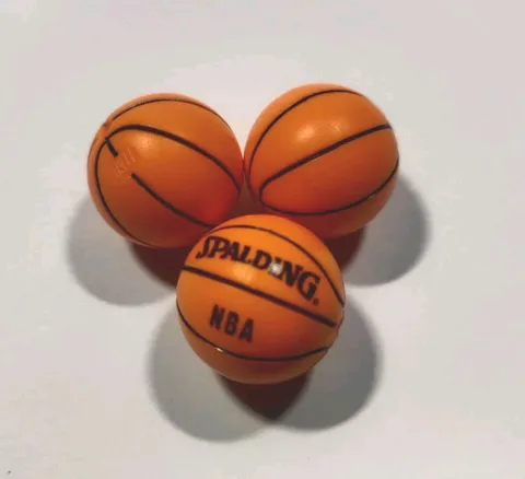 RARE - LEGO NBA Basketball Spalding Ball Printed + 2 Plain Orange - 3432 3433