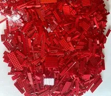 Lego Red 73 oz / 4.5 LB Pound Bulk Lot Plates Bricks & More New/Used