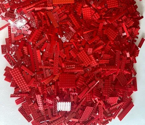 Lego Red 73 oz / 4.5 LB Pound Bulk Lot Plates Bricks & More New/Used