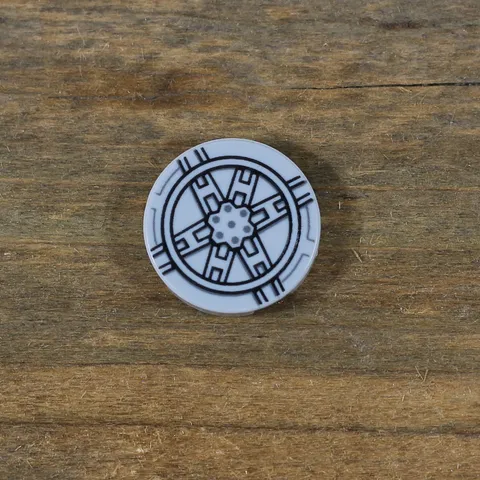 LEGO Star Wars Tile Round 2 x 2 with Black SW Tie Fighter Pattern 4150pb086