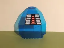 1-LEGO Trans-Blue Panel 10 x 10 x 12 Quarter Globe with sticker set 6959