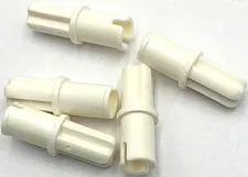 Lego 5 New White Technic Axles 1L with Pin without Friction Ridges Parts