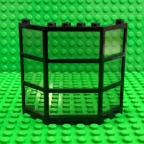 Lego Window Black 3 x 8 x 6 Bay with Fixed Trans-Brown Glass (30185)