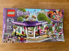 MINT Retired LEGO Friends 41336 Emma's Art Cafe 100% Complete Manual & Box
