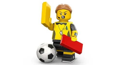 Football Referee  CMF Series 24 Minifigure Lego (Complete Set, with stand) Read!